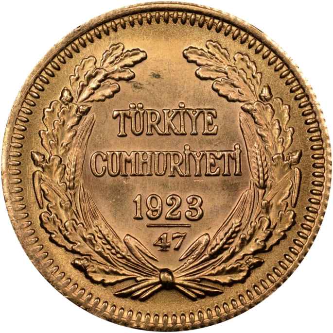 Turkey 100 Kurush Gold Coin - XF+ (Random Year)