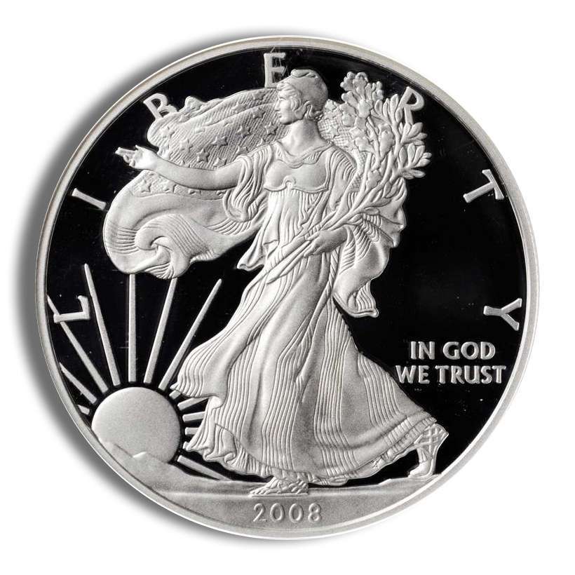2008-W Proof Silver American Eagle (with Box and COA)