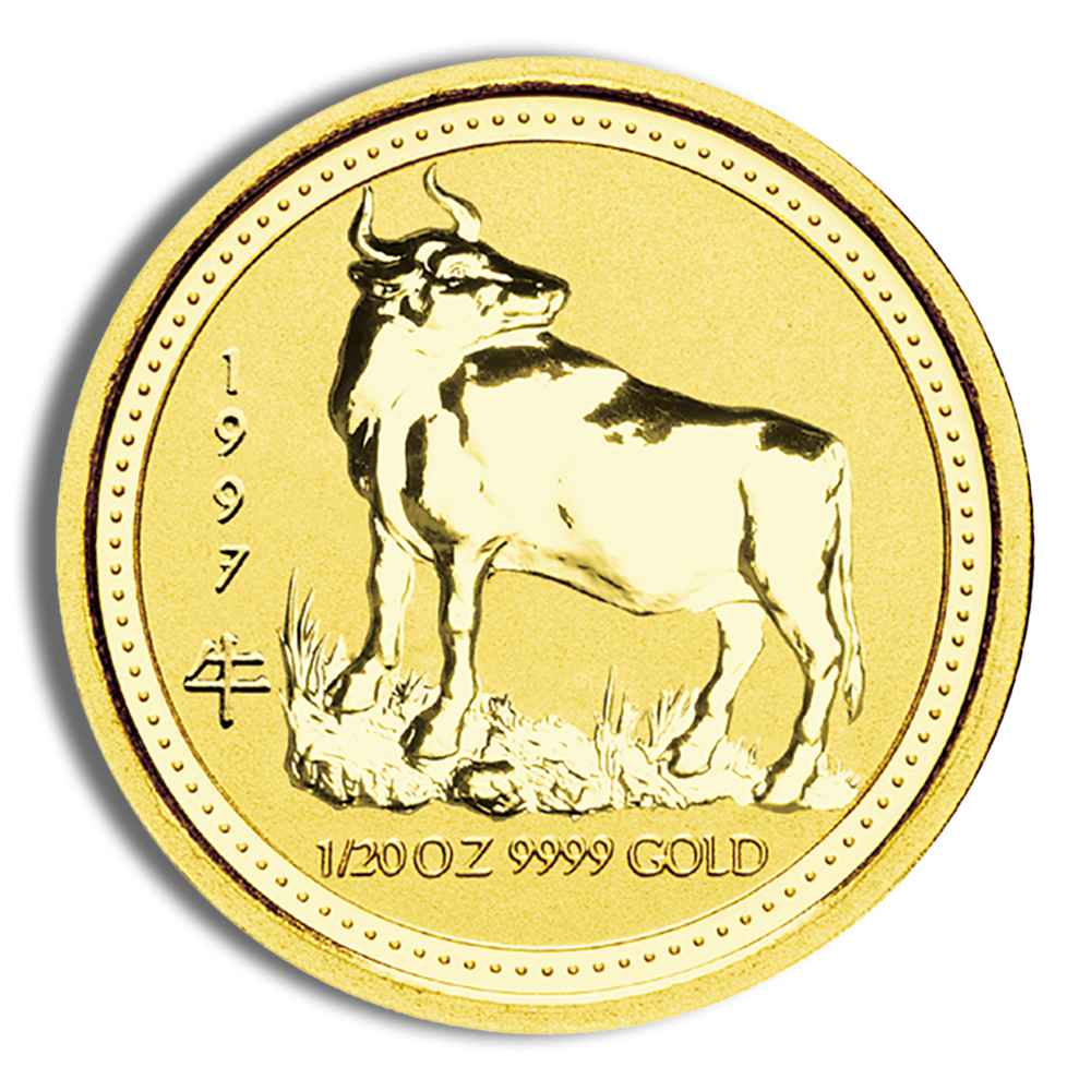 1997 1/20 Oz Australia Gold Lunar Ox (Series I) - BU
