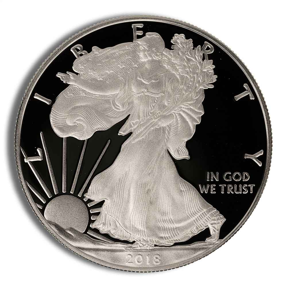 2018-W Proof Silver American Eagle - BU (with Box and COA)
