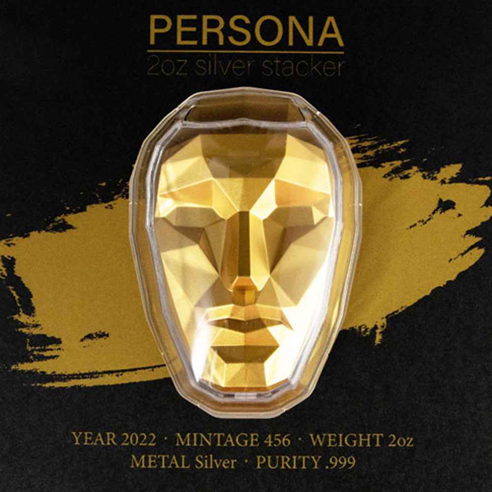 2022 2 Oz Silver South Korea - Persona 2 Stacker Set (Gilded and Dark) - BU (with Box and COA)