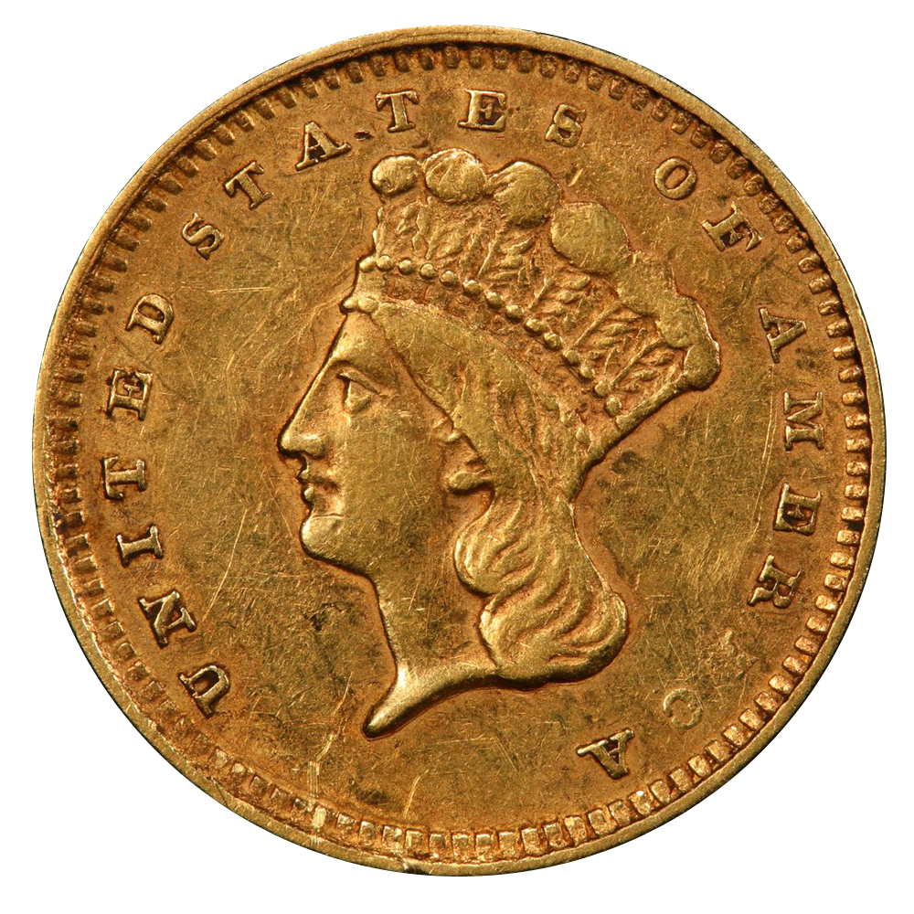 $1 Gold Indian Type 3 - XF (Random Year)