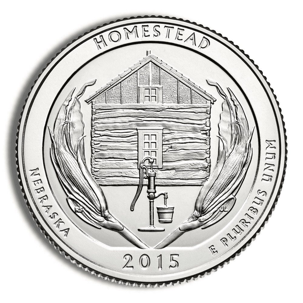 2015-P 5 Oz America The Beautiful Homestead Silver Coin - NGC SP70